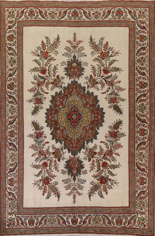 Vintage Wool Tabriz Persian Area Rug 8x11