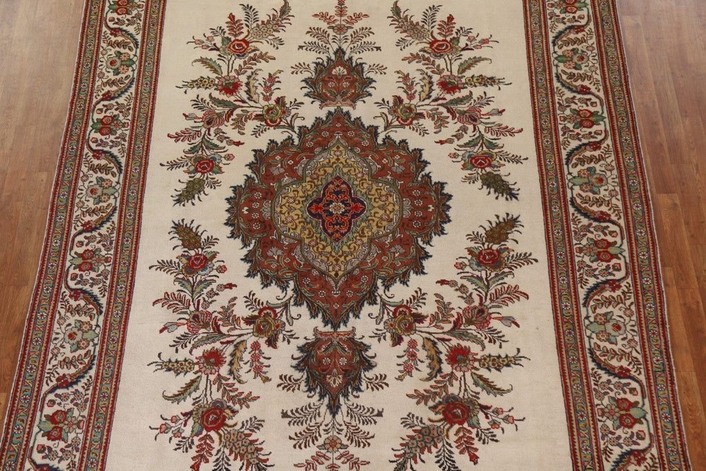 Vintage Wool Tabriz Persian Area Rug 8x11