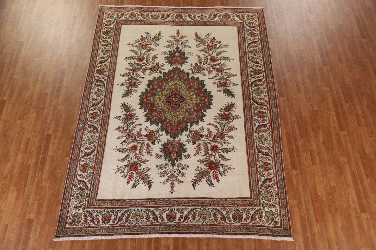 Vintage Wool Tabriz Persian Area Rug 8x11