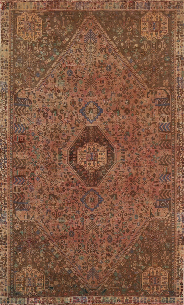 Tribal Wool Shiraz Persian Area Rug 6x9