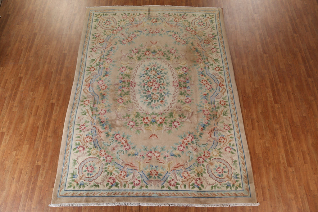 Vintage Art Deco Oriental Area Rug 9x12