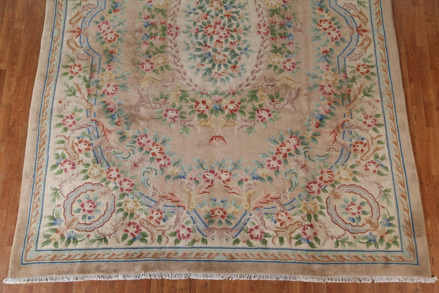 Vintage Art Deco Oriental Area Rug 9x12