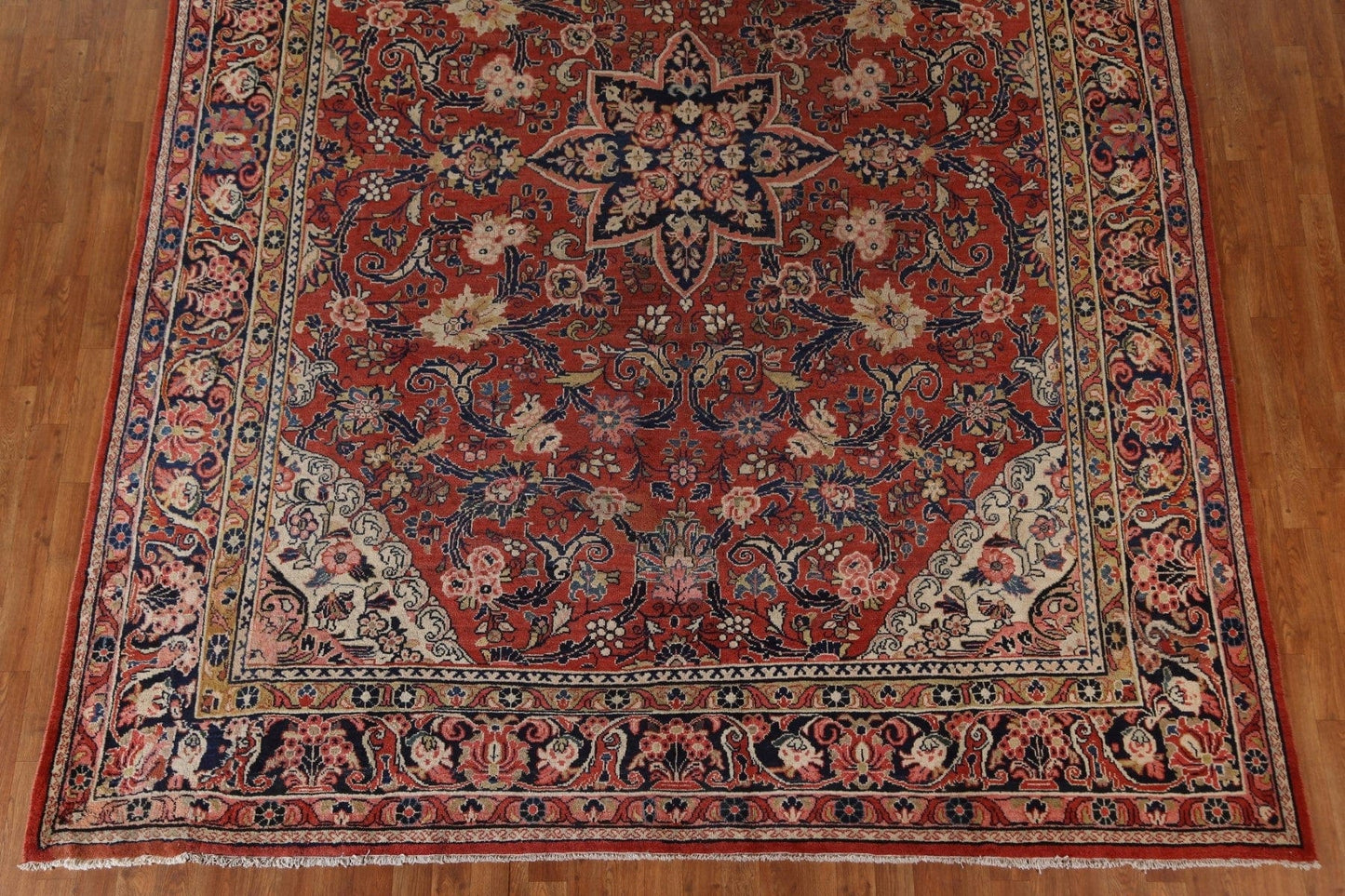 Vintage Wool Mahal Persian Area Rug 9x12