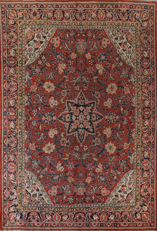 Vintage Wool Mahal Persian Area Rug 9x12