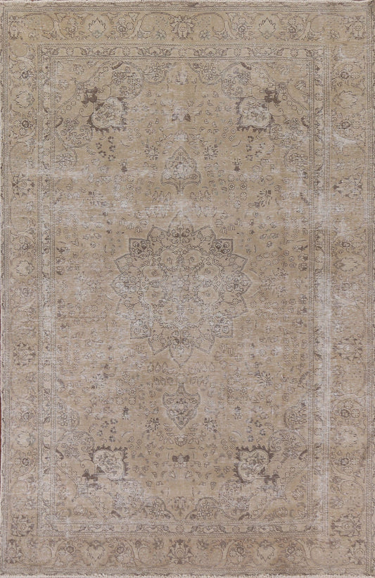 Distressed Tabriz Persian Area Rug 6x10