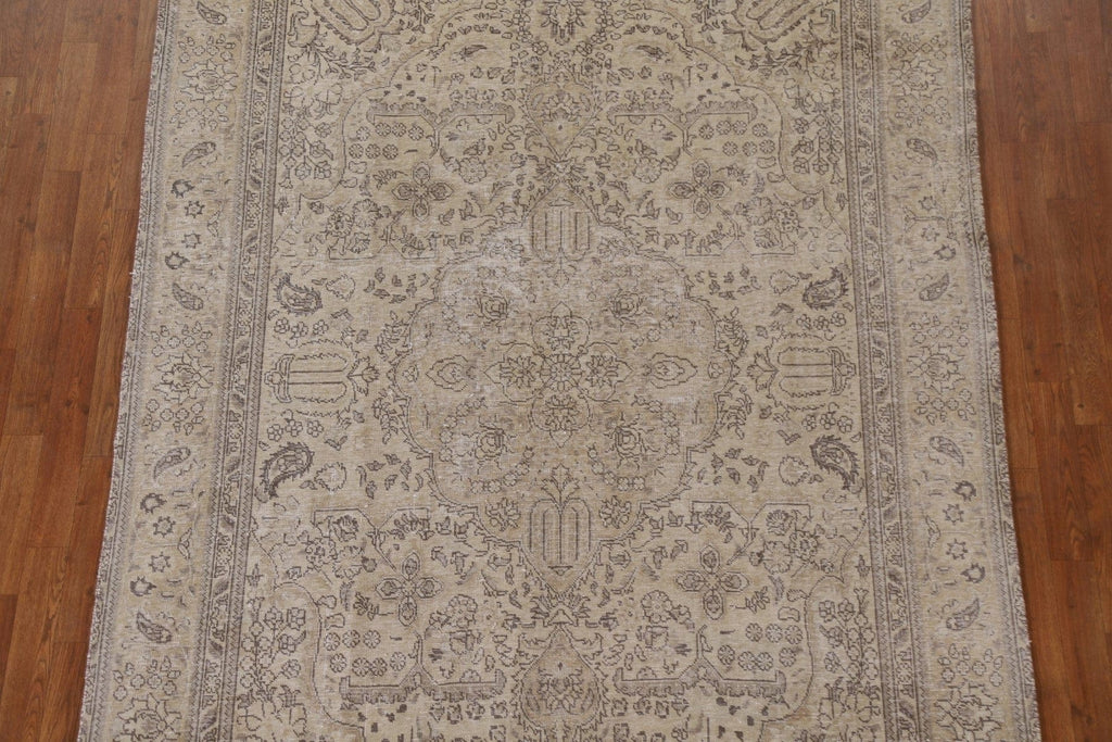 Distressed Tabriz Persian Area Rug 6x10