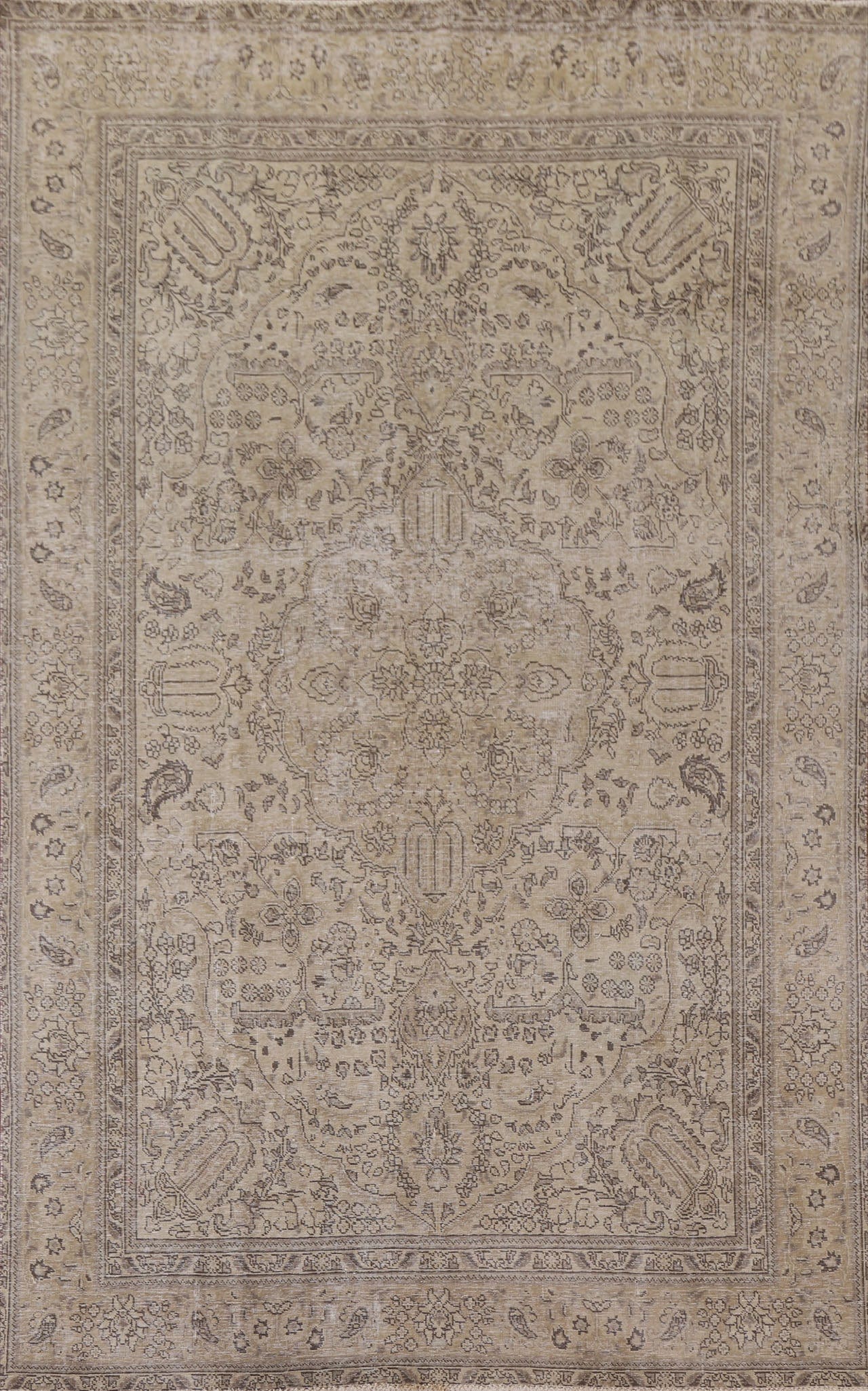 Distressed Tabriz Persian Area Rug 6x10