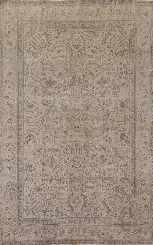 Distressed Tabriz Persian Area Rug 6x10