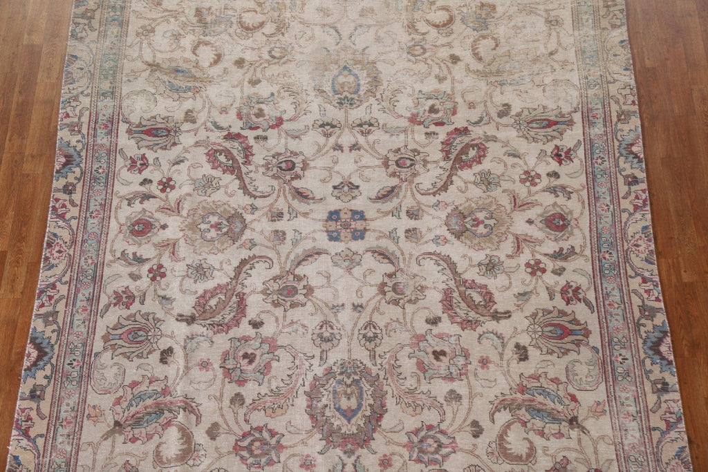 Distressed Tabriz Persian Area Rug 8x11