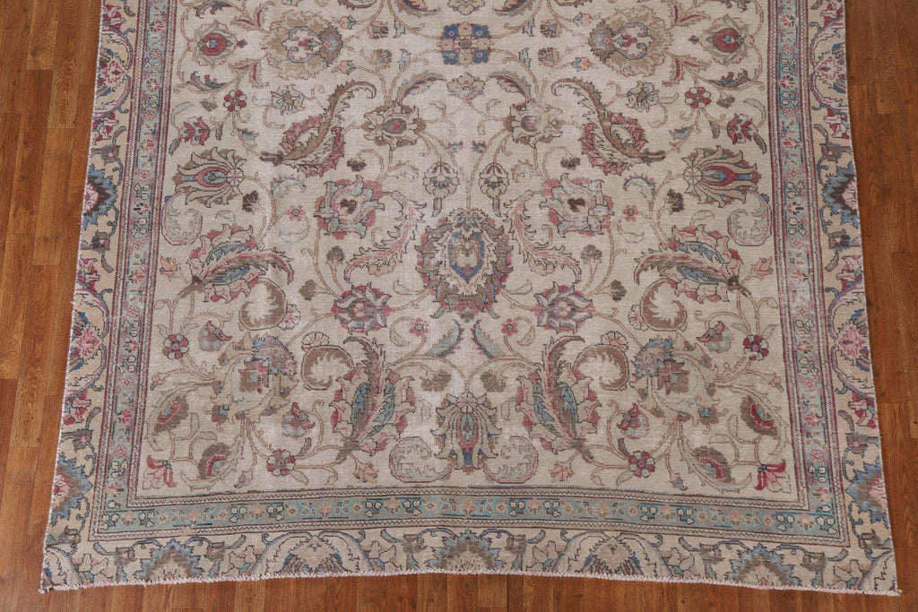 Distressed Tabriz Persian Area Rug 8x11