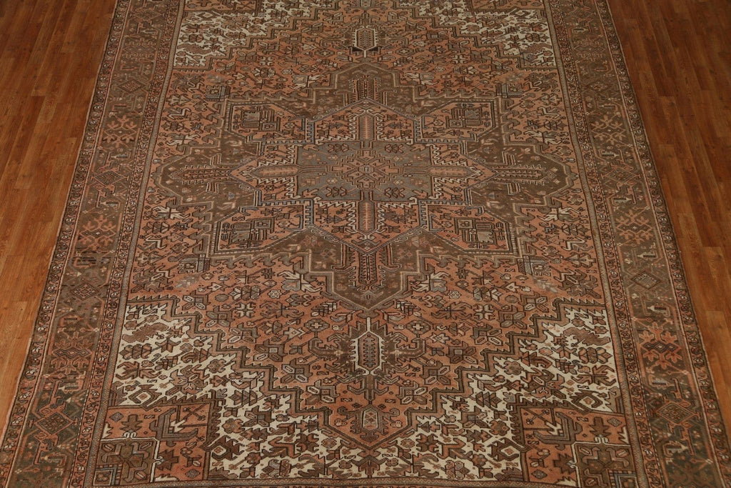 Geometric Wool Heriz Persian Area Rug 10x12