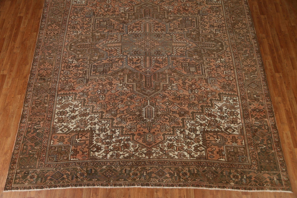 Geometric Wool Heriz Persian Area Rug 10x12