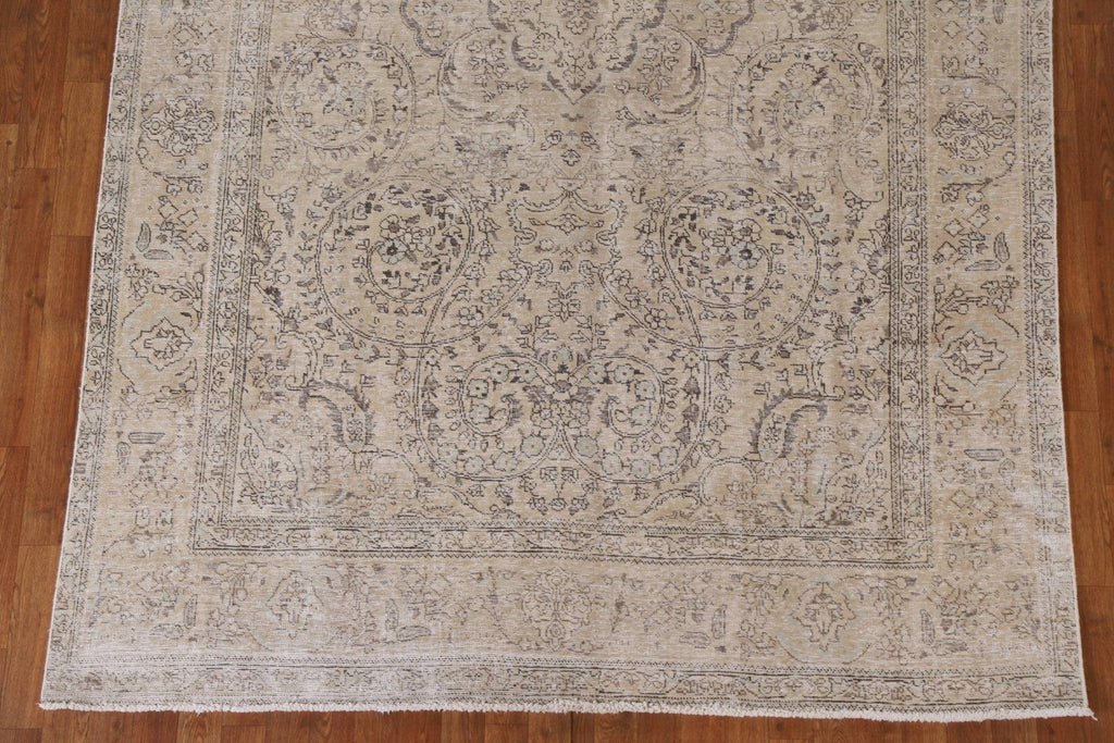 Distressed Tabriz Persian Area Rug 7x10