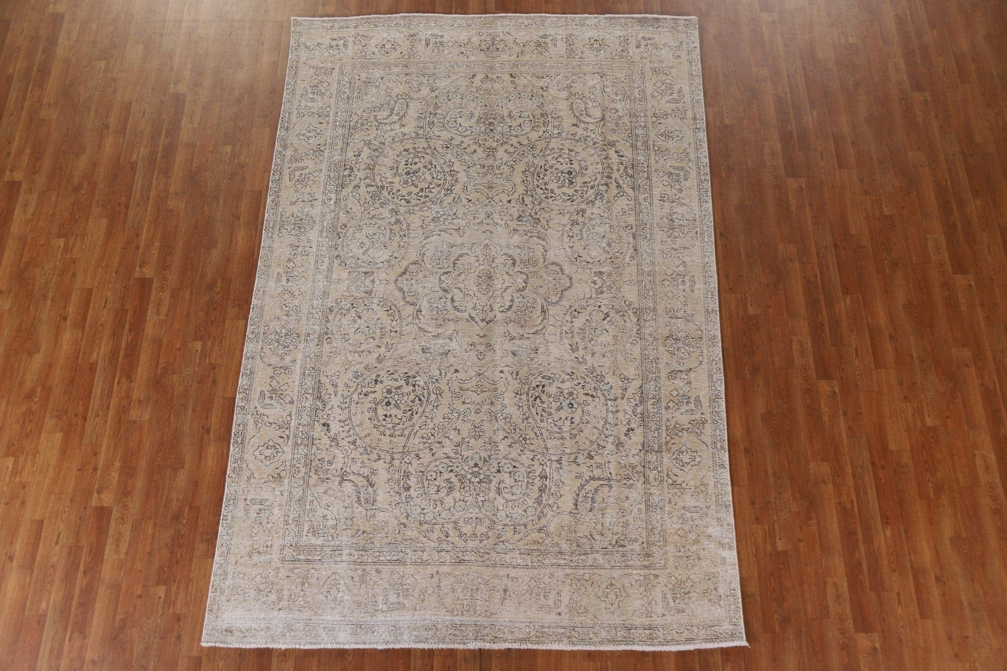 Distressed Tabriz Persian Area Rug 7x10