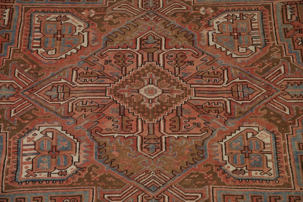 Geometric Wool Heriz Persian Area Rug 8x11