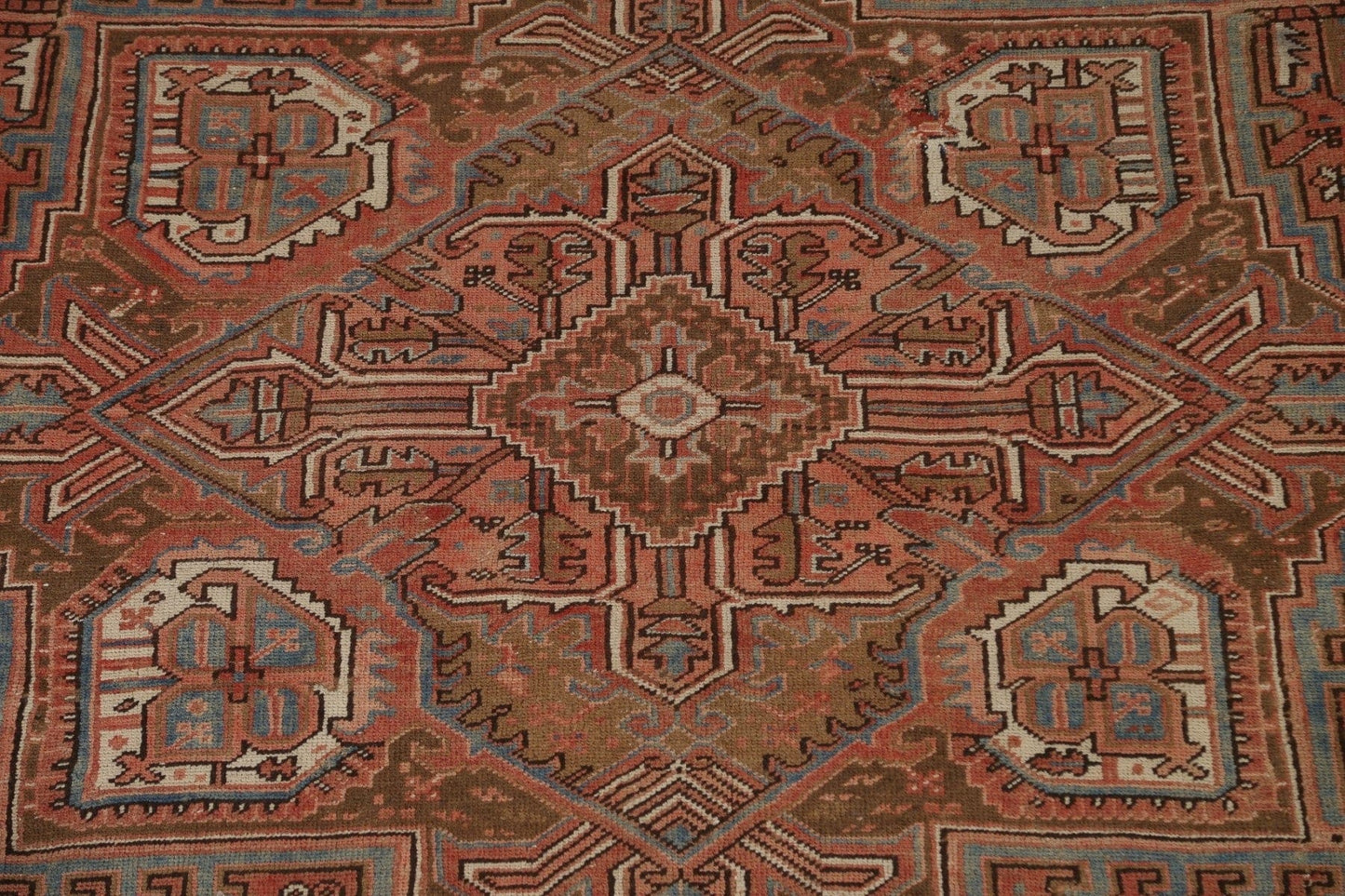 Geometric Wool Heriz Persian Area Rug 8x11