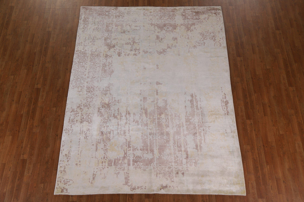 100% Silk Modern Abstract Area Rug 7x10