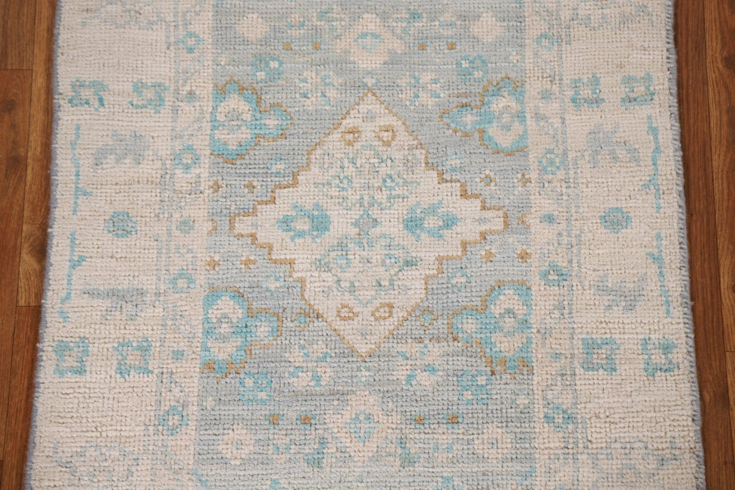 Geometric Wool Oushak Handmade Rug 2x3