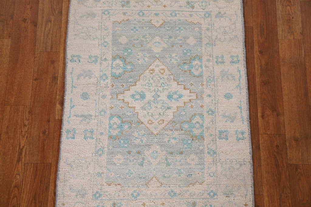 Geometric Wool Oushak Handmade Rug 2x3