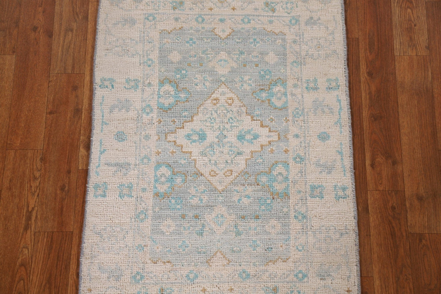 Geometric Wool Oushak Handmade Rug 2x3