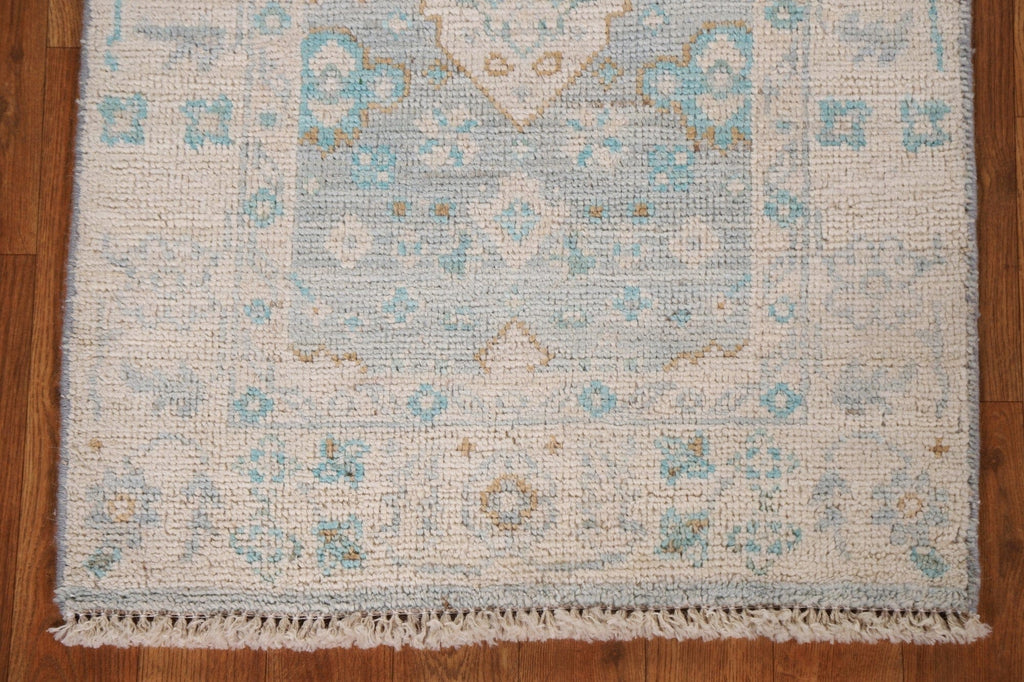 Geometric Wool Oushak Handmade Rug 2x3