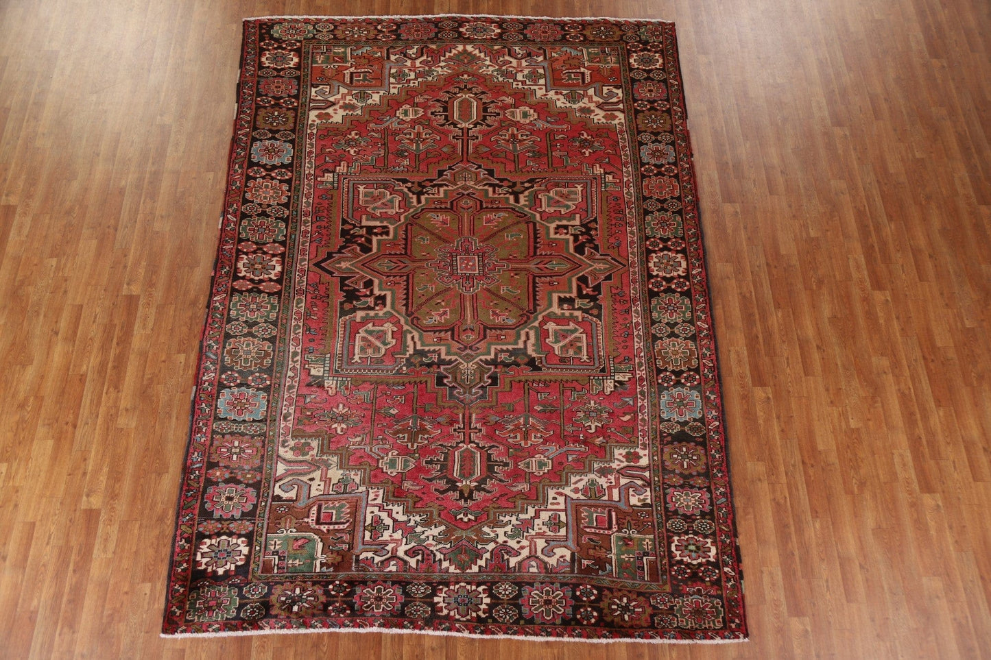 Vintage Heriz Persian Area Rug 8x11