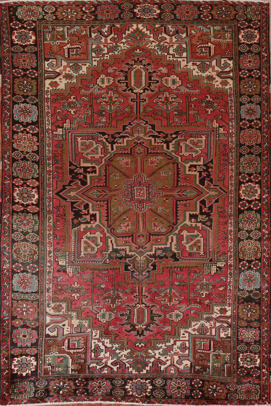 Vintage Heriz Persian Area Rug 8x11