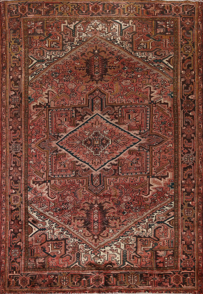 Vintage Wool Heriz Persian Area Rug 8x11