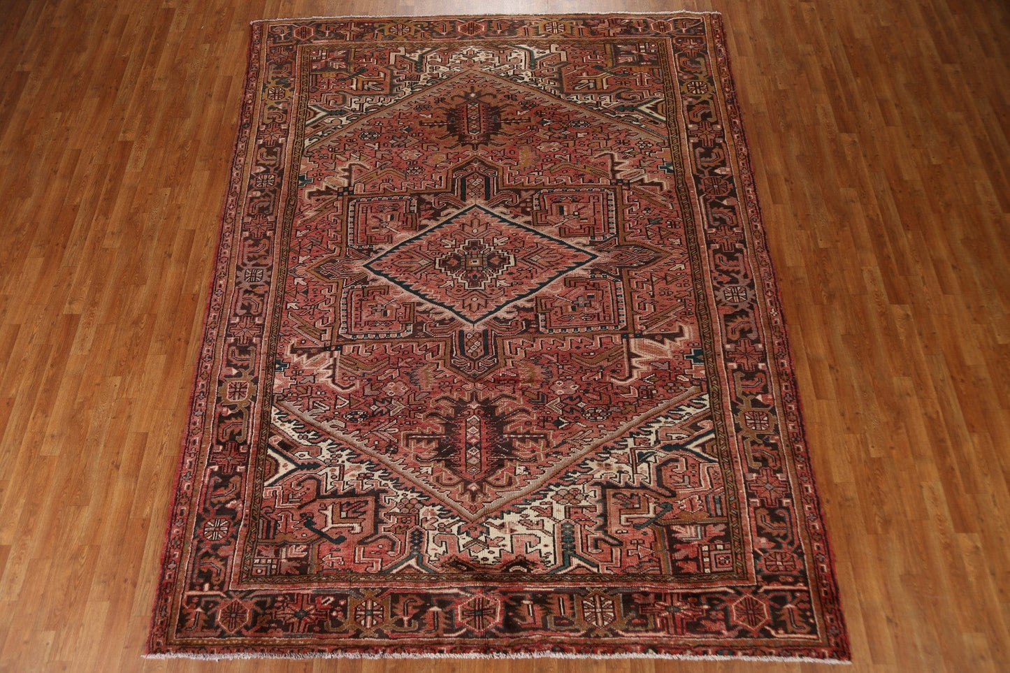 Vintage Wool Heriz Persian Area Rug 8x11