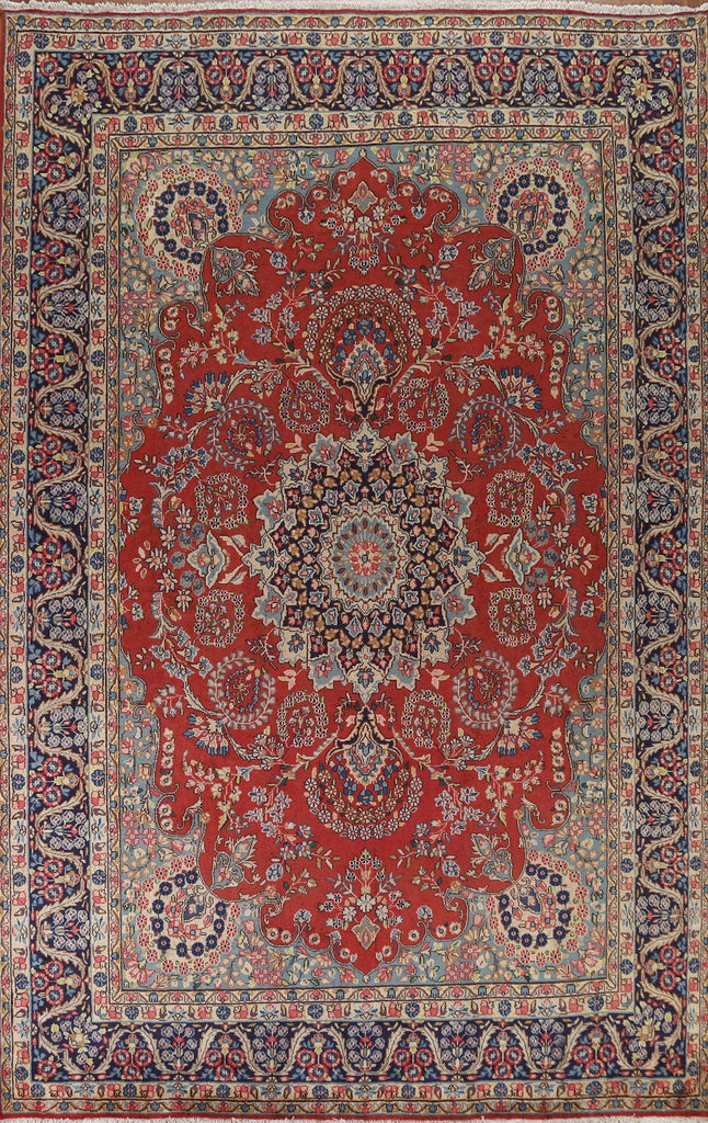 Vintage Wool Kerman Persian Area Rug 8x11