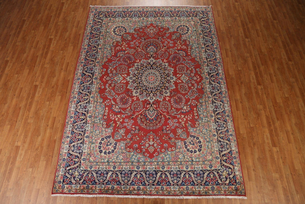 Vintage Wool Kerman Persian Area Rug 8x11