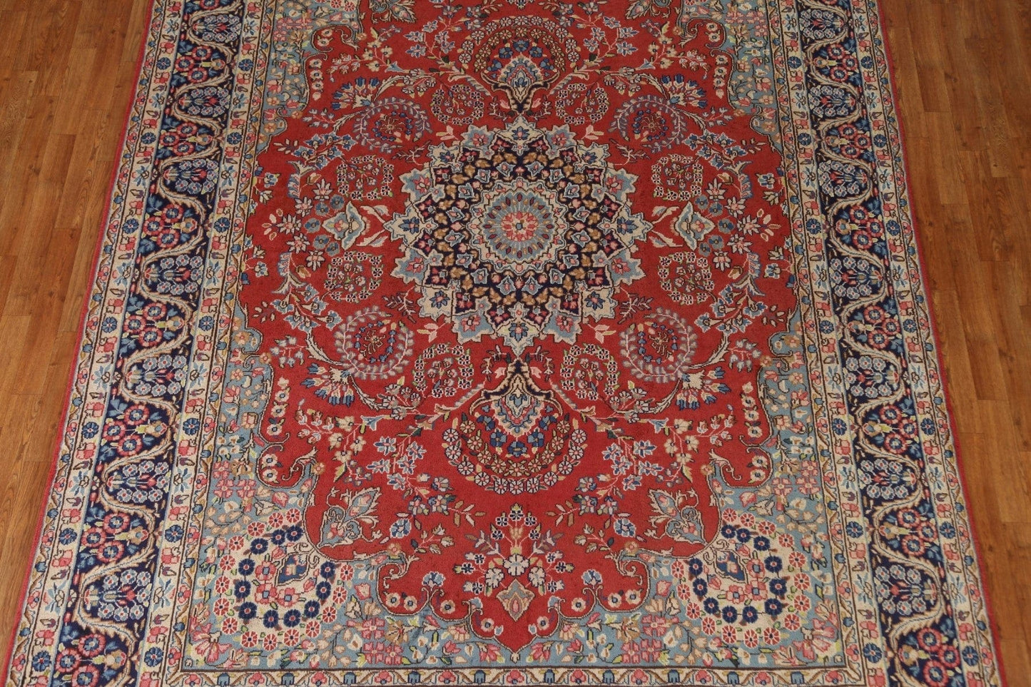 Vintage Wool Kerman Persian Area Rug 8x11