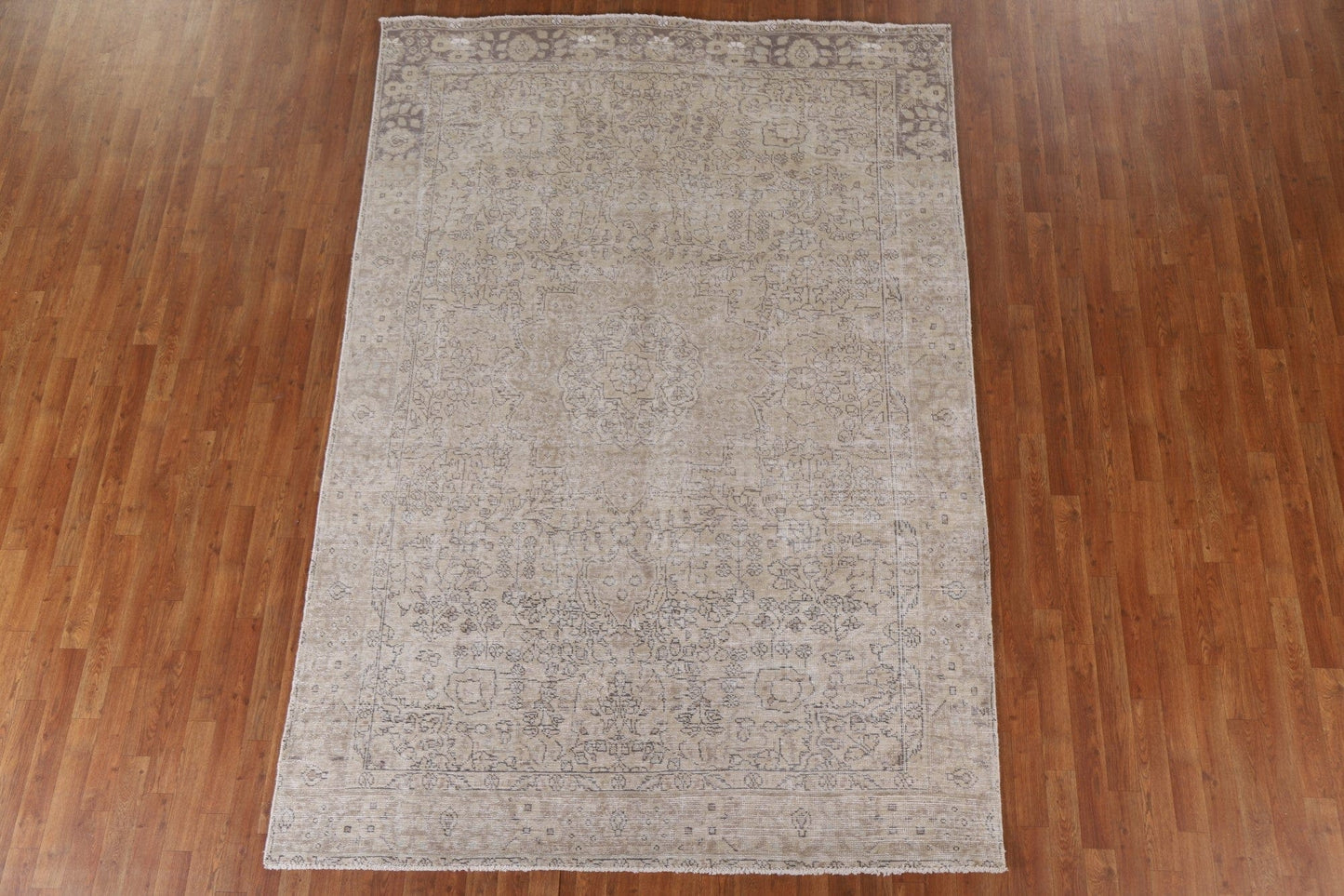 Distressed Tabriz Persian Area Rug 7x10