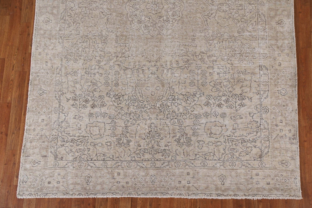 Distressed Tabriz Persian Area Rug 7x10