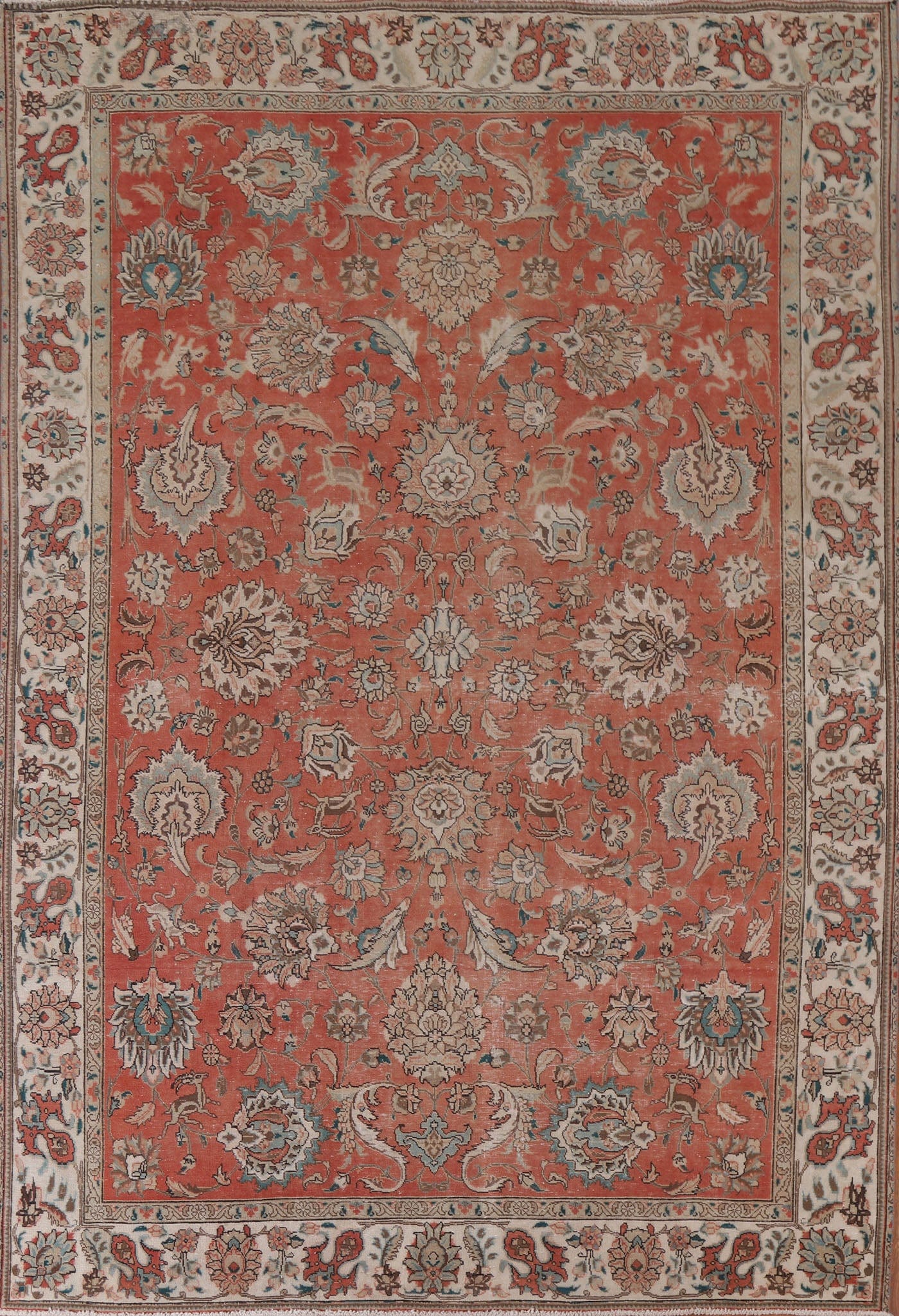 All-Over Floral Tabriz Persian Area Rug 8x11