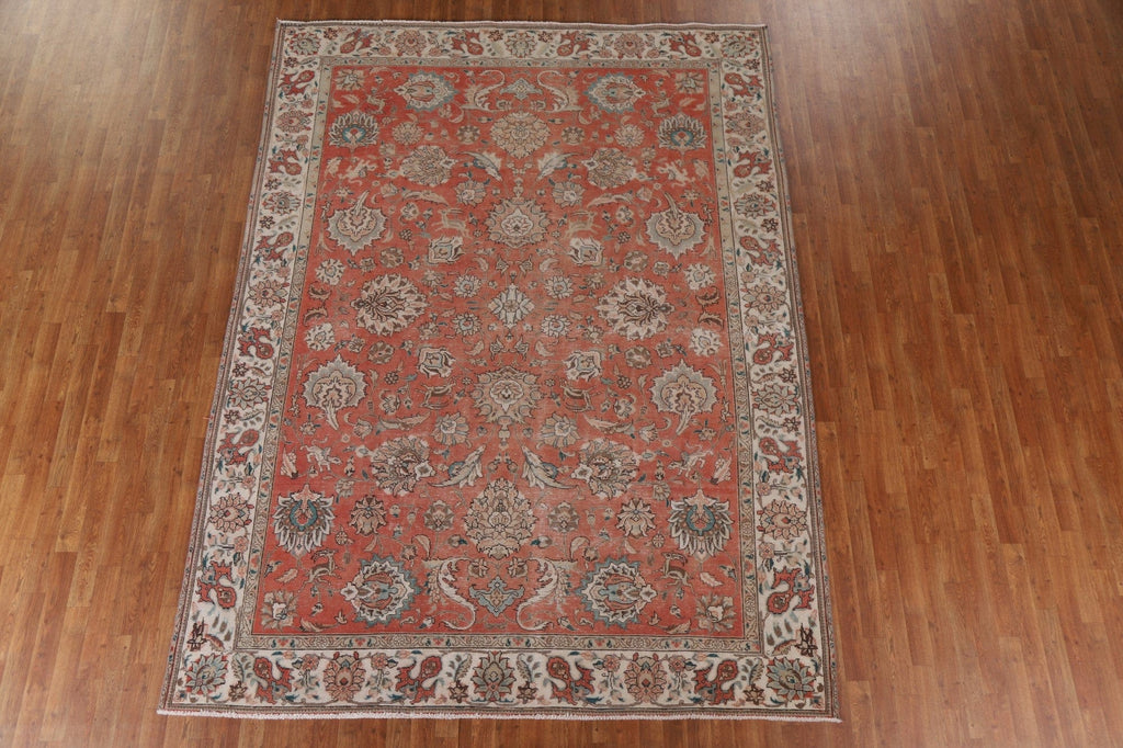 All-Over Floral Tabriz Persian Area Rug 8x11