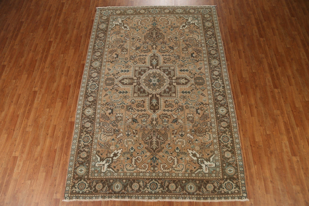 Vintage Heriz Persian Area Rug 7x11