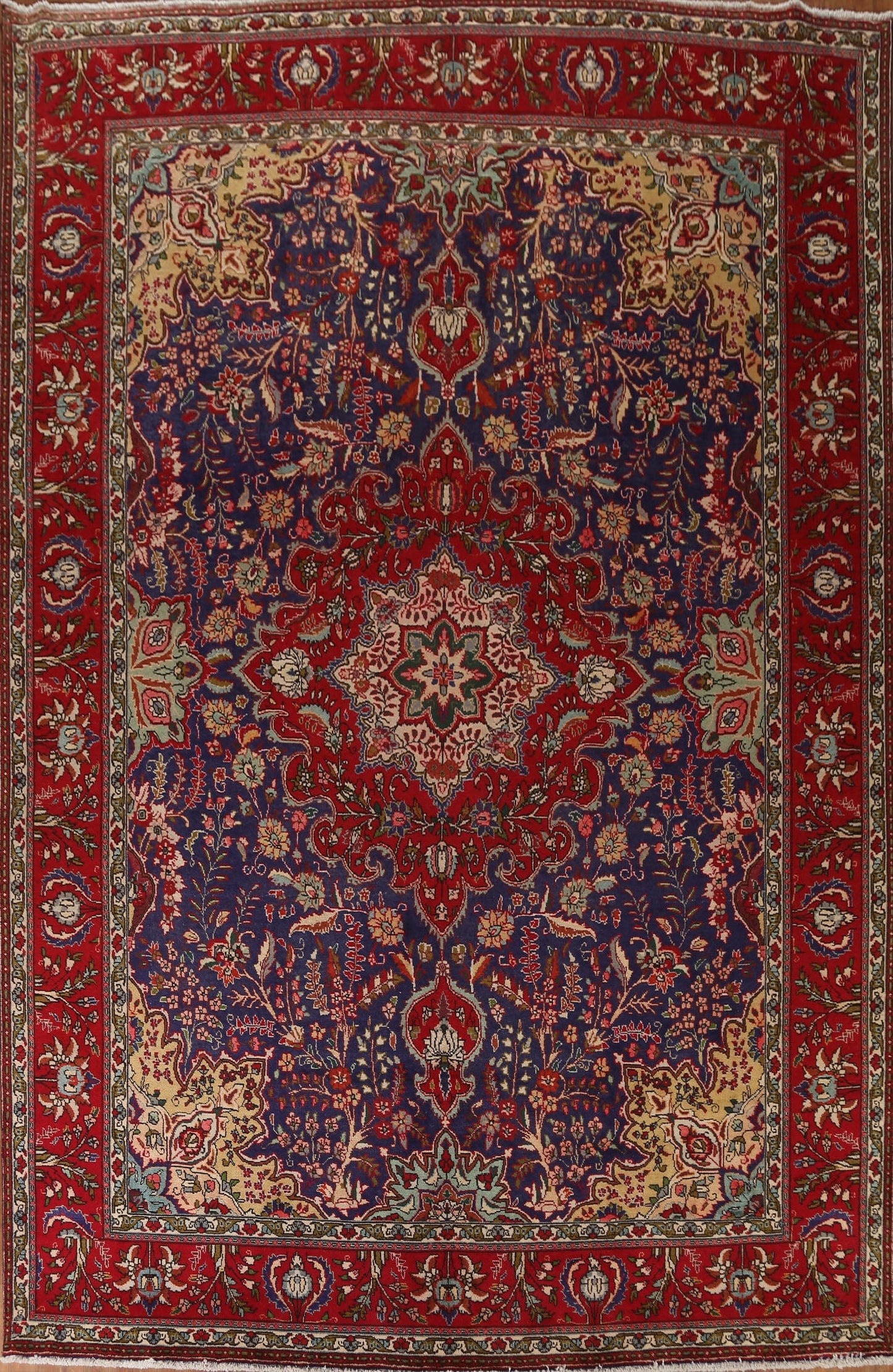 Floral Wool Tabriz Persian Area Rug 10x13