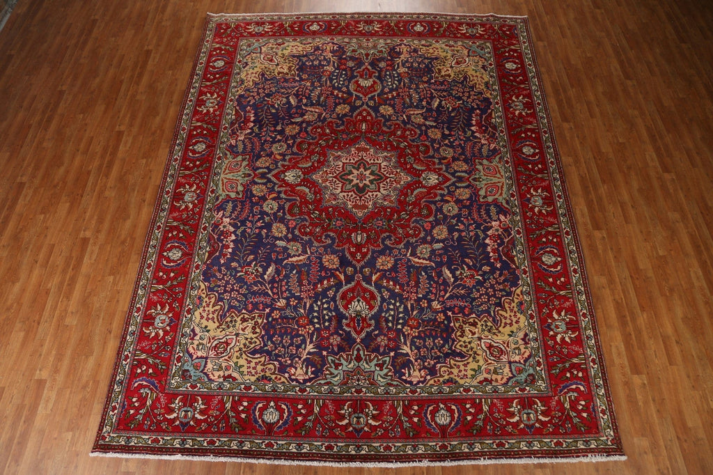 Floral Wool Tabriz Persian Area Rug 10x13