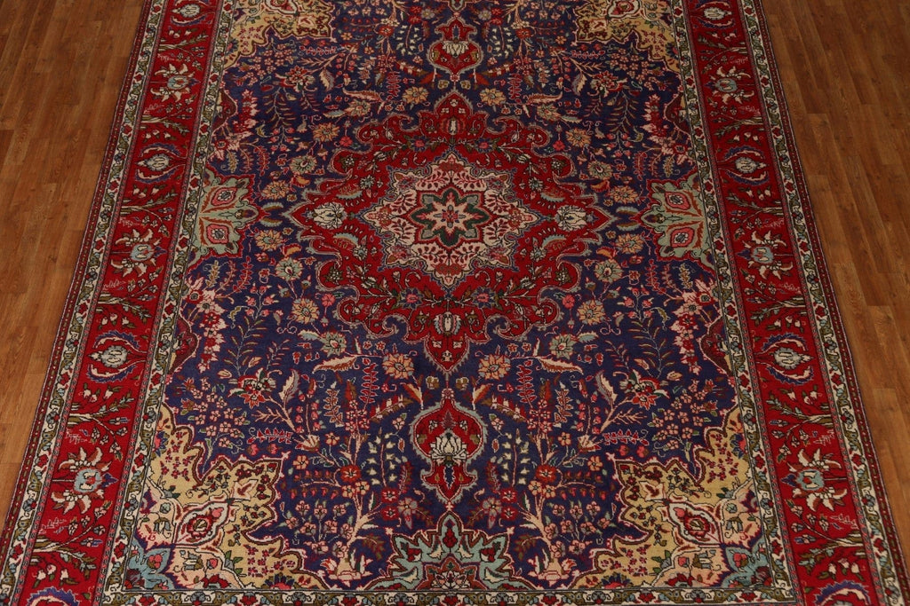 Floral Wool Tabriz Persian Area Rug 10x13