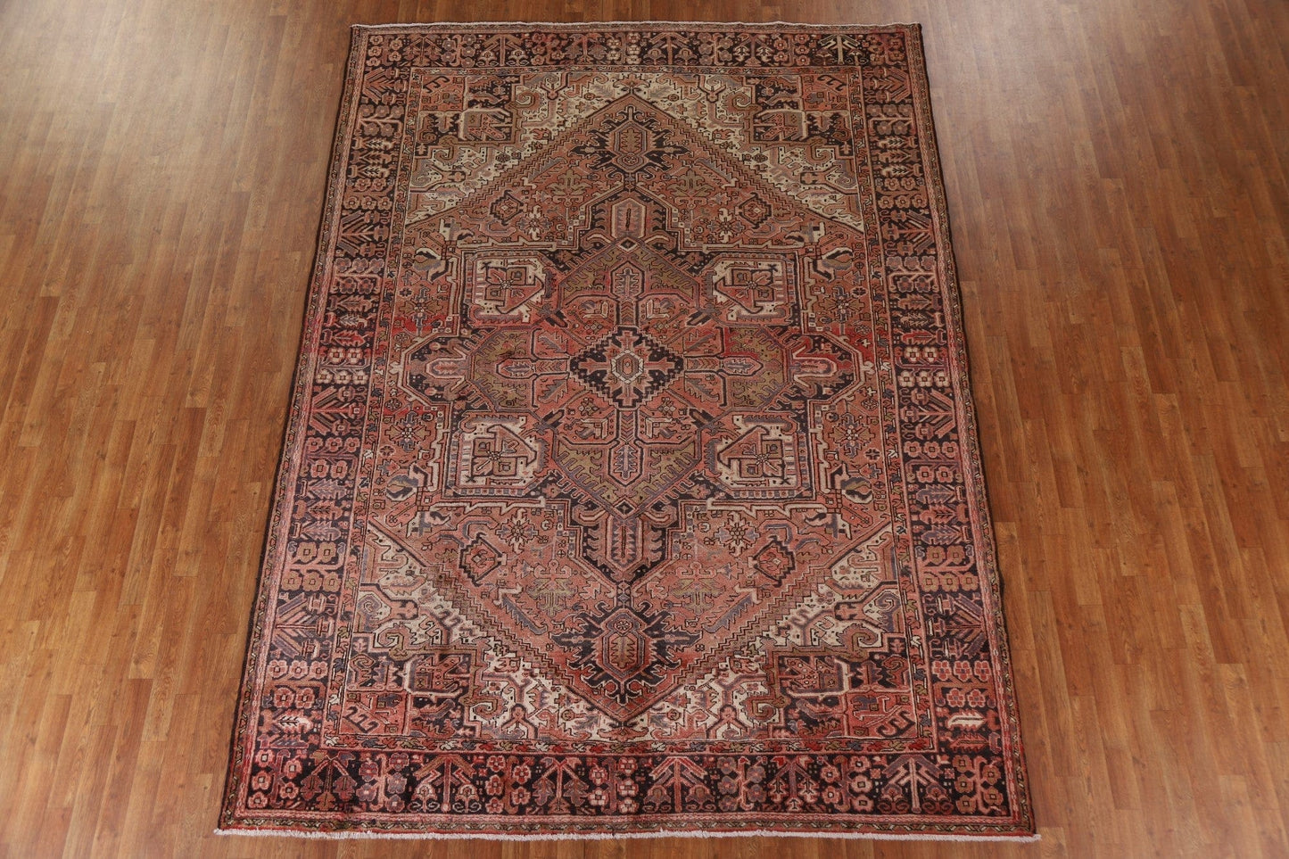 Vintage Wool Heriz Persian Area Rug 8x11