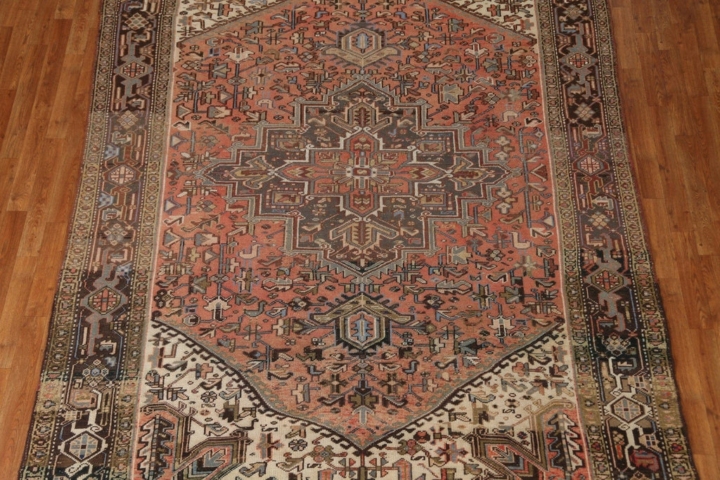 Geometric Heriz Persian Area Rug 7x11