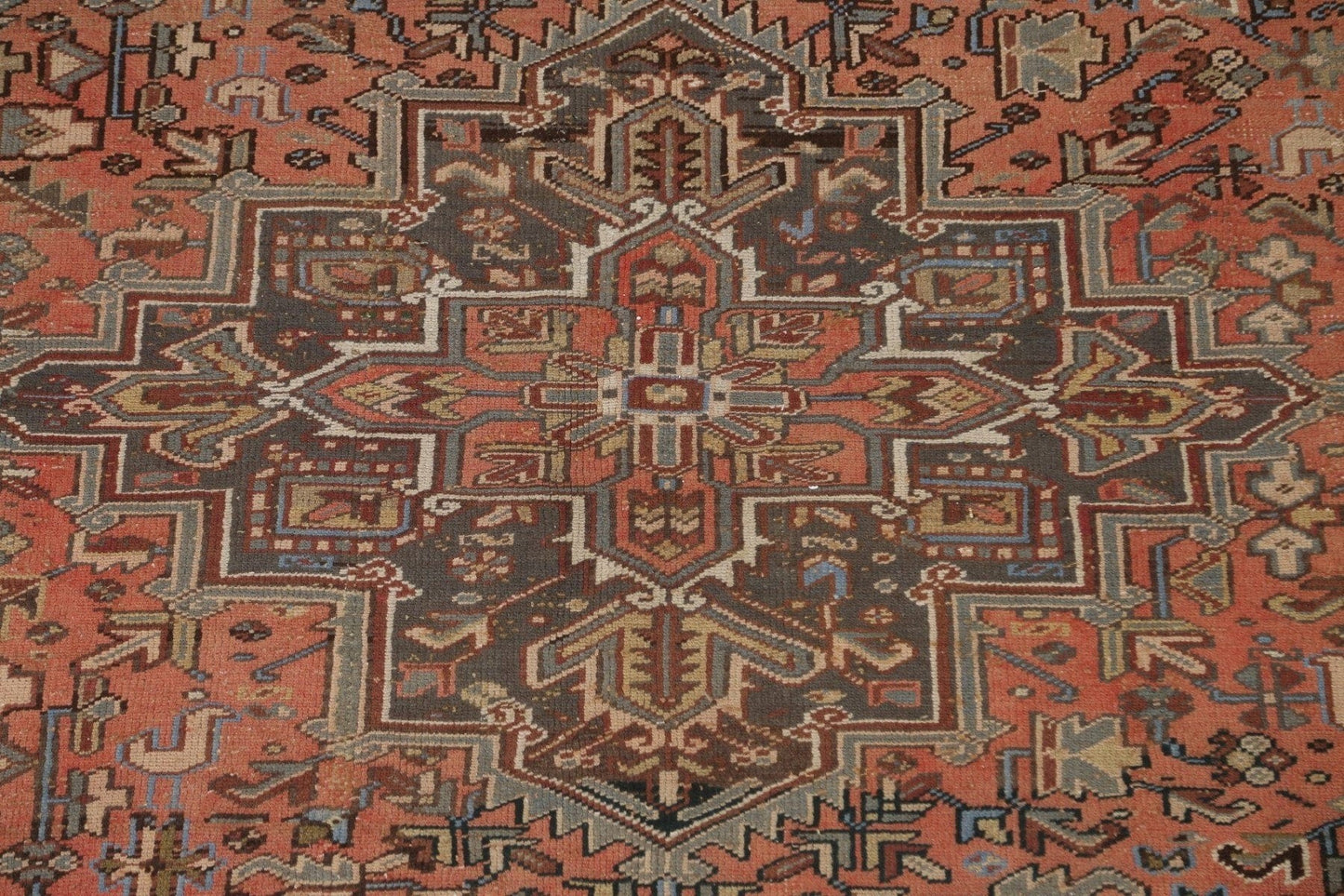 Geometric Heriz Persian Area Rug 7x11