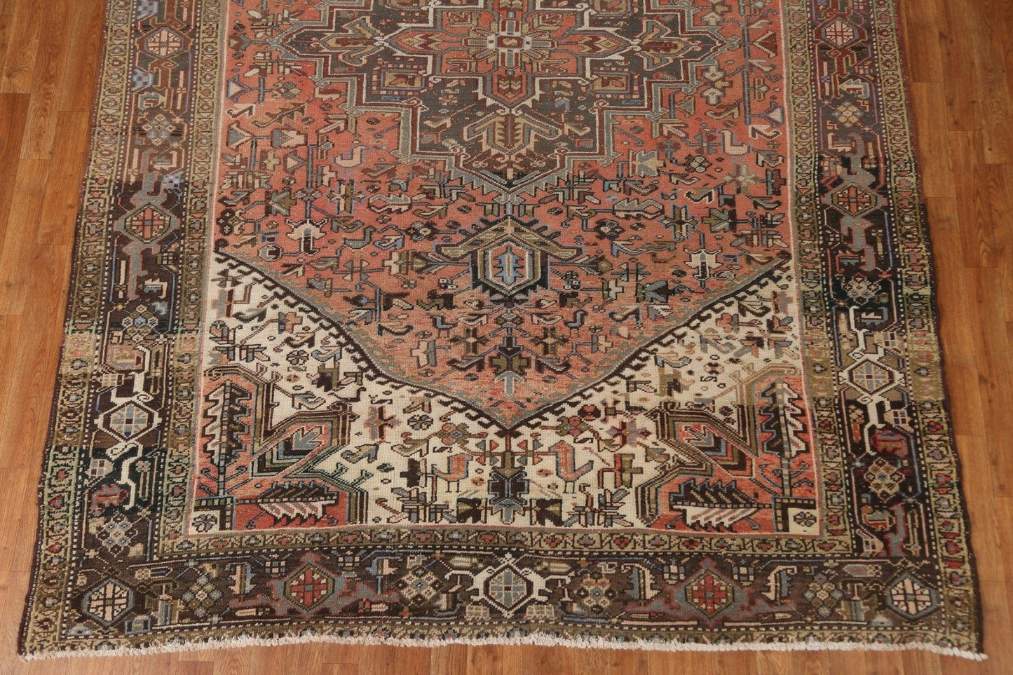 Geometric Heriz Persian Area Rug 7x11