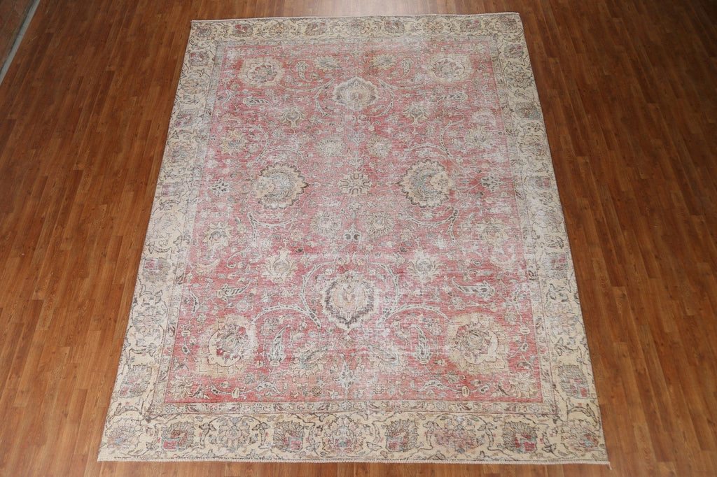 Distressed Tabriz Persian Area Rug 9x12