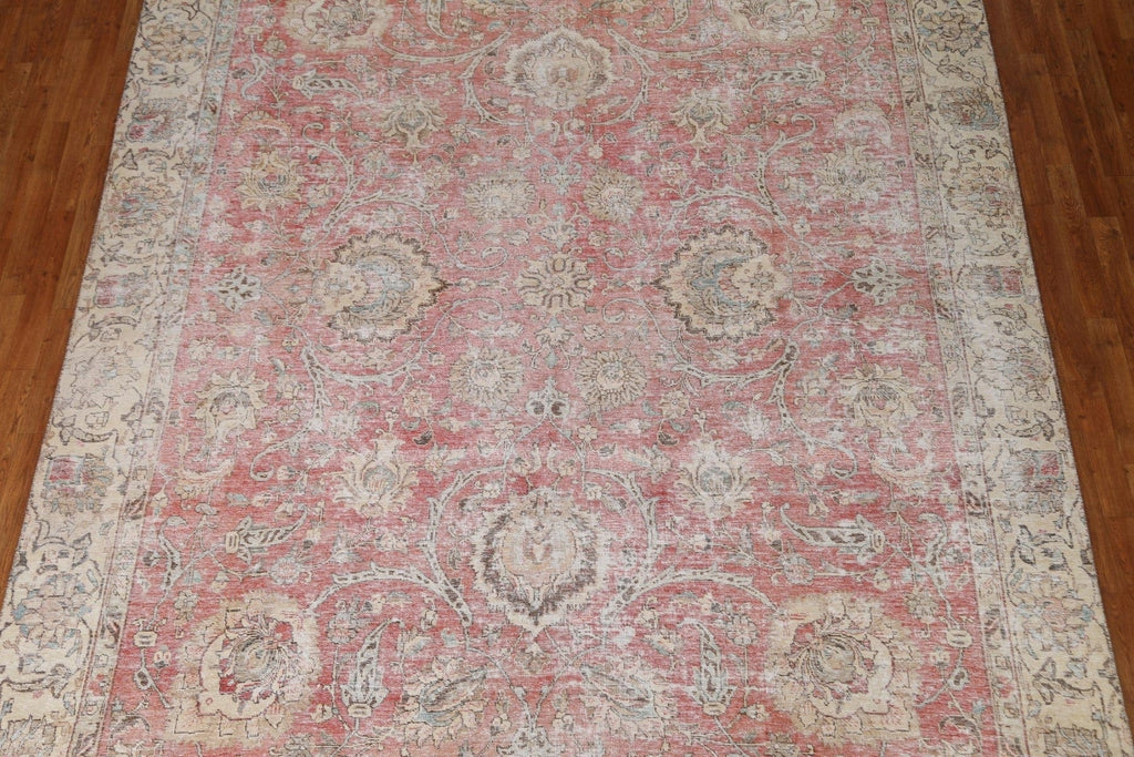 Distressed Tabriz Persian Area Rug 9x12