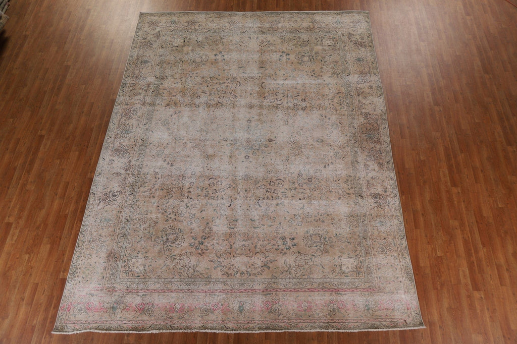 Distressed Tabriz Persian Area Rug 10x13