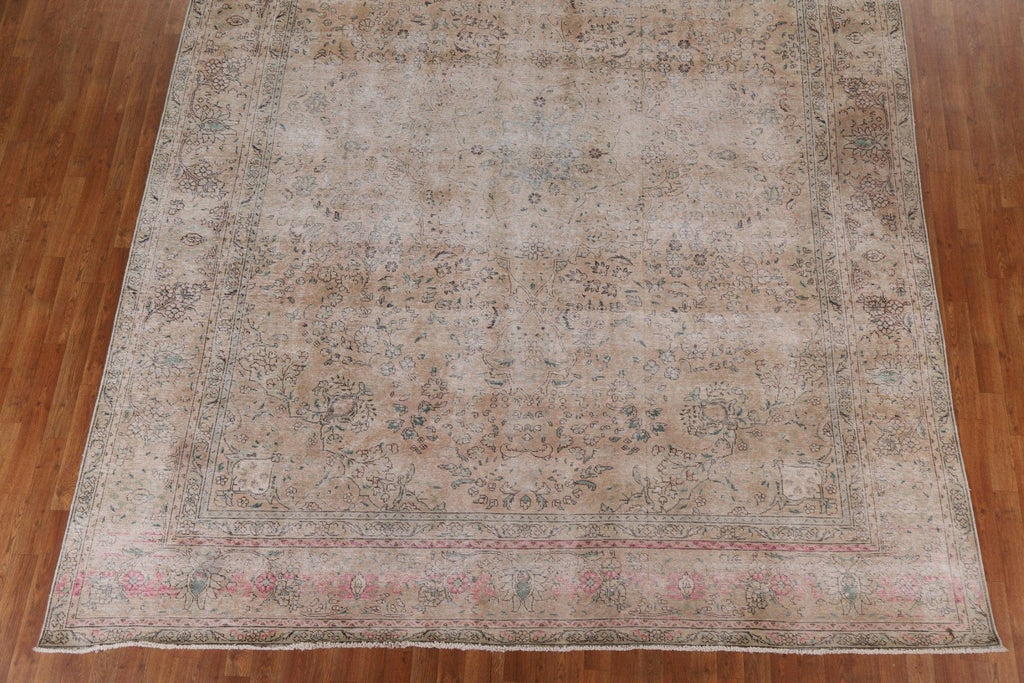 Distressed Tabriz Persian Area Rug 10x13