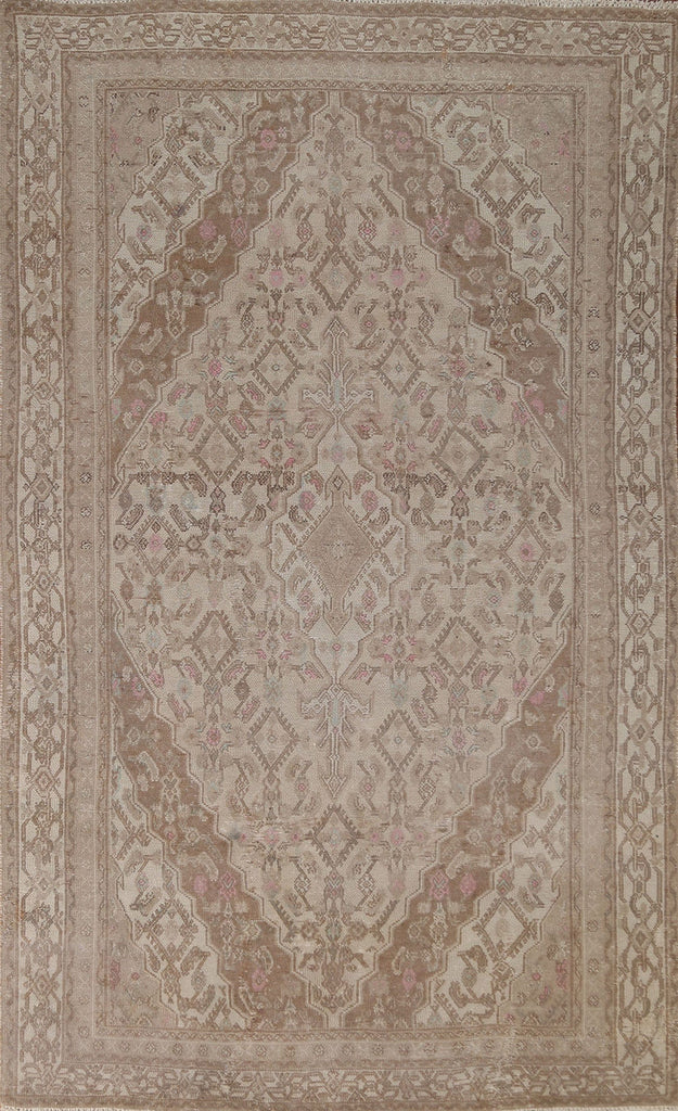 Geometric Hamedan Persian Area Rug 6x10