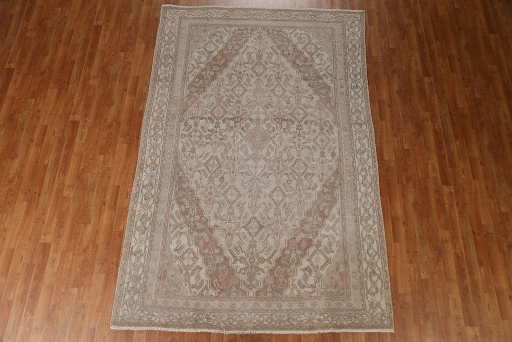 Geometric Hamedan Persian Area Rug 6x10